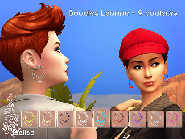 Sims 4 — Leonne by Delise2 — Those spiral earrings will make the sim's head turn !