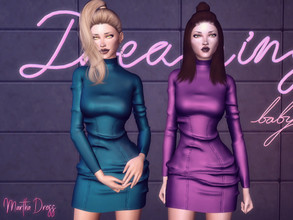 Sims 4 — Genius Martha Dress by Genius6662 — - New Mesh - All Lods - 18 Swatches - Custom Thumbnail