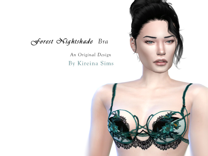 Sims 4 The Sims Resource | Forest Nightshade Lingerie Set Bra by TSR Creator