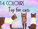 Sims 4 — Top for cats - JahSimmer by JahSimmer — This is for cats. It's a really cute top with the fishes