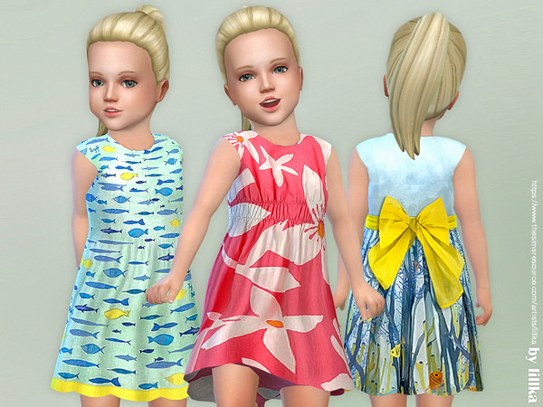 Sims 4 — Toddler Dresses Collection P81 [NEEDS TODDLER STUFF] by lillka — Toddler Dresses Collection New item / 3 styles