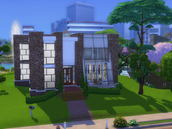 Sims 4 — High-tech style (no cc) by Swons_and_SharkS_privat_page — The house is well suited for a young couple who loves