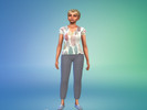 Sims 4 — T-shirt and grey pants by Thelpethsimsiel — T-shirt and grey pants