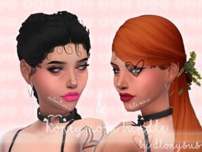 Sims 4 — D. - HONEYMOON BUNDLE by Dlonysus — Bite me x is a dark sensual red. ;) Valentine x is a neon pink.