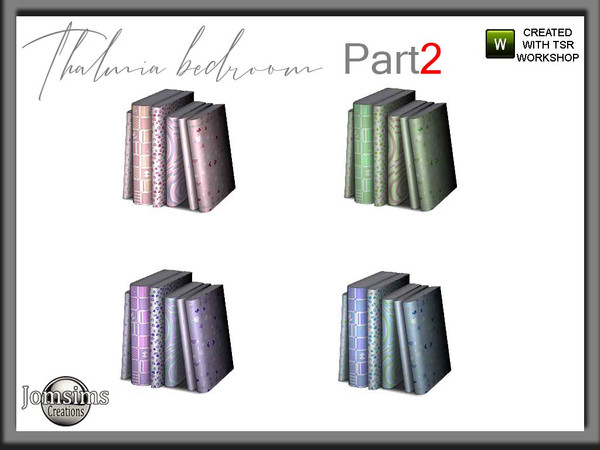 Sims 4 — Thalmia bedroom part2 deco books by jomsims — Thalmia bedroom part2 deco books