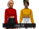 Sims 4 — FifthsCreations Louna Top by FifthsCreations — LOUANA TOP -Top category -12 colors -New mesh -Has morphs -HQ mod