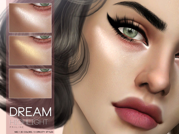 Sims 4 — Dream Highlighter N62 by Pralinesims — Highlighter in 75 colors.