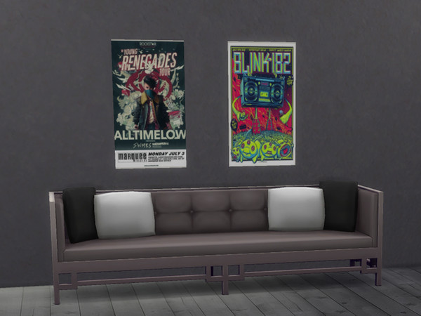 Sims 4 — poppunk_posterset1_by_destiny292000.. by Rebel_thread_sims — 5 set of pop punk posters 