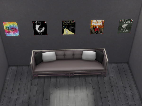 Sims 4 — poppunk_posterset2_by_destiny292000 by Rebel_thread_sims — a 5 set of small pop-punk band posters