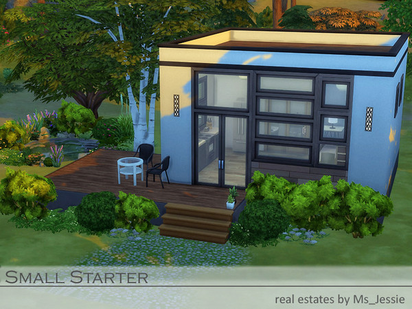 Sims 4 — Small Starter by Ms_Jessie — This is a small starter home made for a single sim or a couple. It is one room