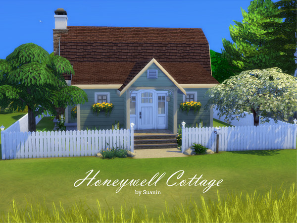 Sims 4 — Honeywell Cottage (no CC) by Suanin — Situated right on the edge of the beach, Honeywell Cottage is the perfect