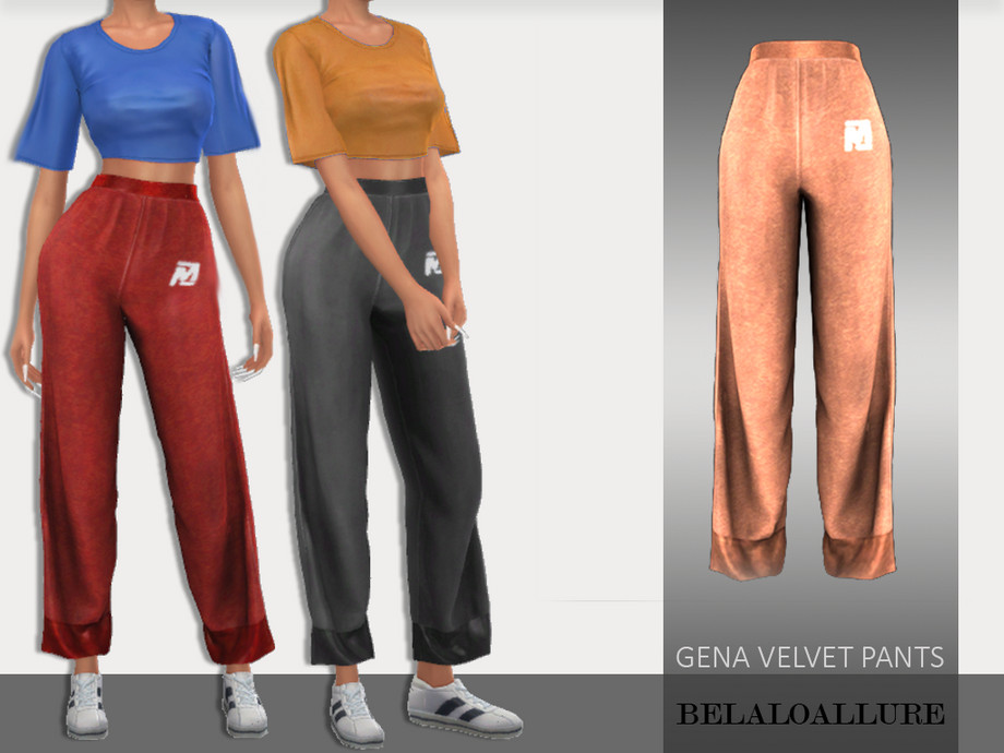 The Sims Resource - belaloallure_Gena velvet pants