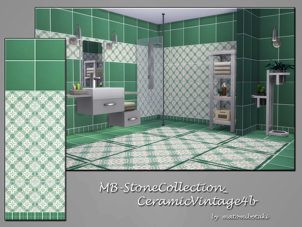 Sims 4 — MB-StoneCollection_CeramicVintage4b by matomibotaki — MB-StoneCollection_CeramicVintage4b, solid colored ceramic