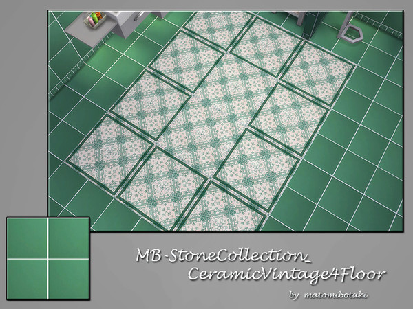 Sims 4 — MB-StoneCollection_CeramicVintage4Floor by matomibotaki — MB-StoneCollection_CeramicVintage4Floor, solid colored