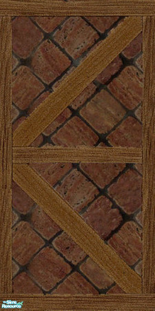 Sims 2 — Petrified Wood Stone Walls Connector by daman19942 — Daman19942 Part of a Set Maxis Based Floor