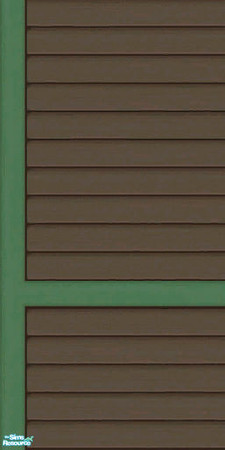 Sims 2 — Brown & Green Siding Part 1 - Wall by karlik-nos — Brown and green horizontal paneling for the exterior.