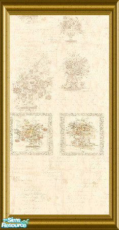Sims 2 — CremeFlowery by The_Unicorn — Important Note: Without the frames!!!