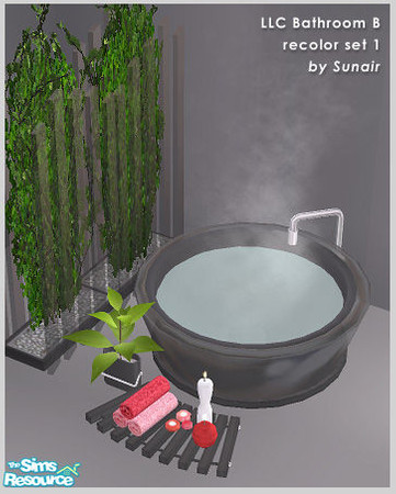 Sims 2 — LLC Bathroom B - Recolor set 1 by Sunair — LLC Bathroom B - Recolor set 1 (black)