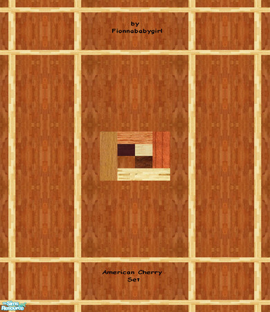 Sims 2 — American Cherry  by fionnababygirl — I did this floor set based on the light wood with a dark stripe that came