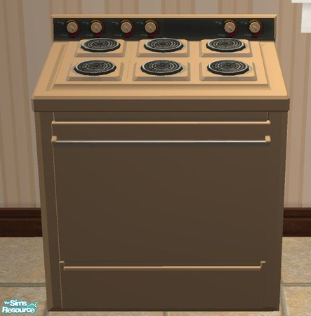 Sims 2 — His First Place - Brown stove by TSR Archive — While at first glance, you might think a stove is useless, what