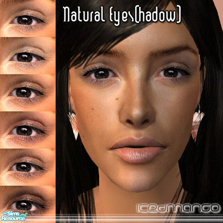 Sims 2 — Natural (tired) Eyeshadow Set by IcedMango — Natural looking eyes with this eyeshadow set- gives the Sims a
