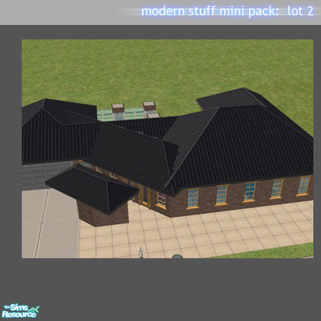 Sims 2 — Modern Stuff Mini Pack Lot 2 by simmyfan2852 — A modern styled lot, walls, floors, and objects included in lot