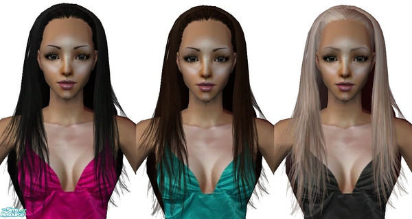 Sims 2 — Long Thick Hair Set by nikisatez05 — Recolour of Xm Sims Hair Mesh # 46. Make sure you download the mesh before