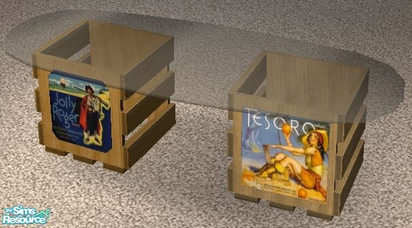 Sims 2 — Crate Coffee Table - Crates Recolor2 by Dr Pixel — Crates color option for the Crate Coffee Table