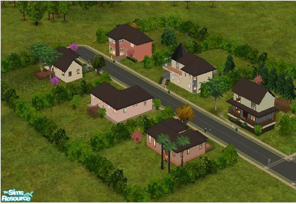 Sims 2 — The Cheapside Estate by H3wwy — A new estate of 6 affordable houses with no compromise on style or living space.