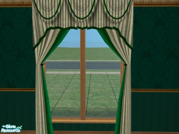 Sims 2 — Victorian Formal Drawing Room - curtain by fizz bomb — A beautiful Victorian curtain to match chair 3 of this
