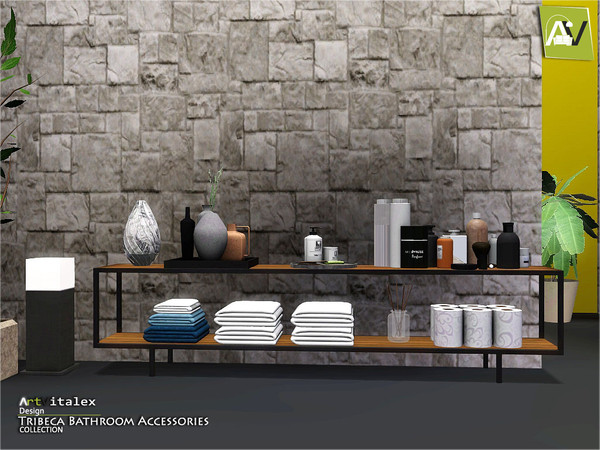 Sims 3 — Tribeca Bathroom Accessories by ArtVitalex — - Tribeca Bathroom Accessories - ArtVitalex@TSR, Mar 2019 - All