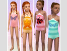 Sims 4 — Kids Swim Suit RECOLOR by vprouty09 — Base game Swim Suit Recolor. The butterfly one comes in multiple colors