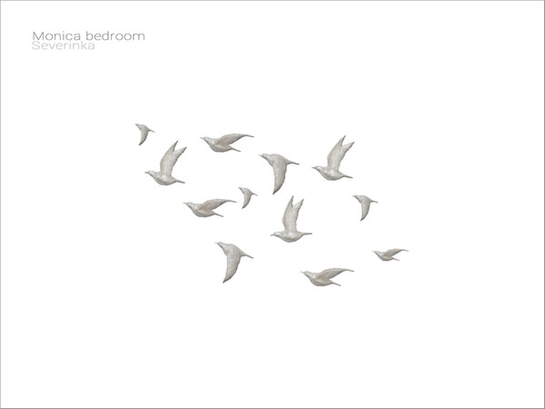 Sims 4 — [Monica bedroom] - wall decor Birds by Severinka_ — Wall decor Birds From the set 'Monica bedroom' Build / Buy