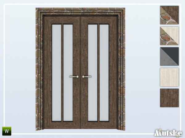 Sims 4 — Wilmer Door Glass 2x1 by Mutske — This door is part of the Wilmer Constructionset. Made by Mutske@TSR. 