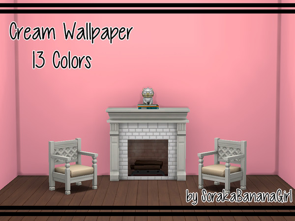 Sims 4 — Cream Wallpaper by SorakaBananaGirl — Paint, 13 colors
