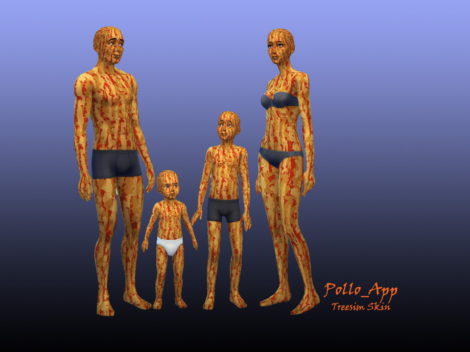 Sims 4 - TreeSim Skin by appollovriend2 - Non-Default TreeSim skintone Beca...