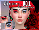 Sims 4 — Heaven vs Hell eyeshadow | kinda inspired by James Charles by GentleSin — - 12 swatches; each version (hell,