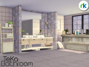 Sims 4 — Nikadema TeKa Bathroom by nikadema — Well, I wanted to create a big side for the sinks with a big mirror and