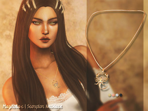 Sims 4 — Magnolia-C - Scorpion Necklace by magnolia-c — New mesh by me. 4 colors. Custom thumbnail. Specular and shadow
