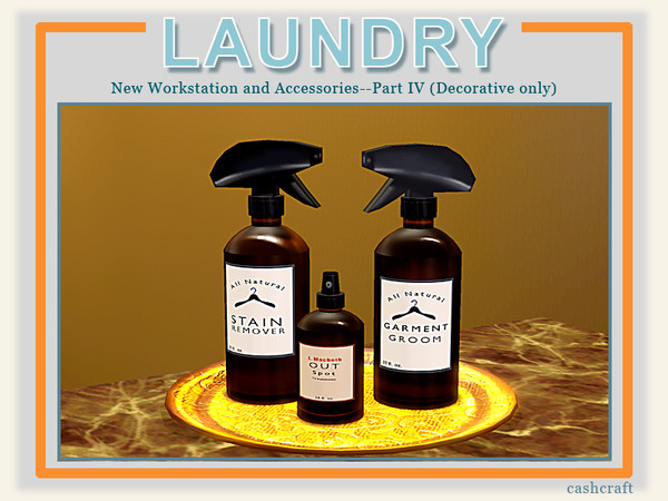 Sims 3 — Modern Laundry Stain Remover by Cashcraft — Out darn spot, a few sprays of remover and that ugly stain is gone