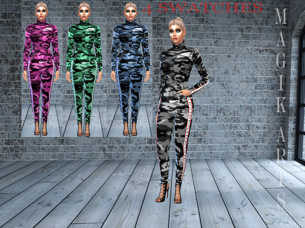 Sims 4 — Nike Tracksuit by PhoenixMaigk — Custom made camo nike tracksuit complete. The bottoms and Tops are separate.