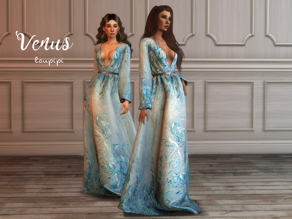 Sims 4 — Venus by laupipi2 — New embellished gown with custom mesh!!