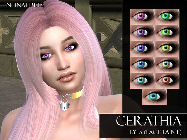 Sims 4 — Cerathia Eyes by neinahpets — Bold eye colors with alternate colored rings around the pupils to add a striking