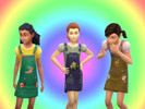 Sims 4 — Tinkerbell and friends - Parenthood needed by DNLX — Each outfit's colors reflect the fairy who is on it.