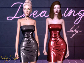 Sims 4 — Genius Friday Dress by Genius6662 — - New Mesh - All Lods - 13 Swatches - Custom Thumbnail 