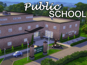 Sims 4 — Public School by Roxxy_Sims — A typical Public School found in a suburb or small town.
