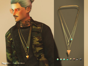 Sims 4 — Magnolia-C - Zalif Necklace by magnolia-c — New mesh by me. 8 colors - 2 different stone colors. Custom