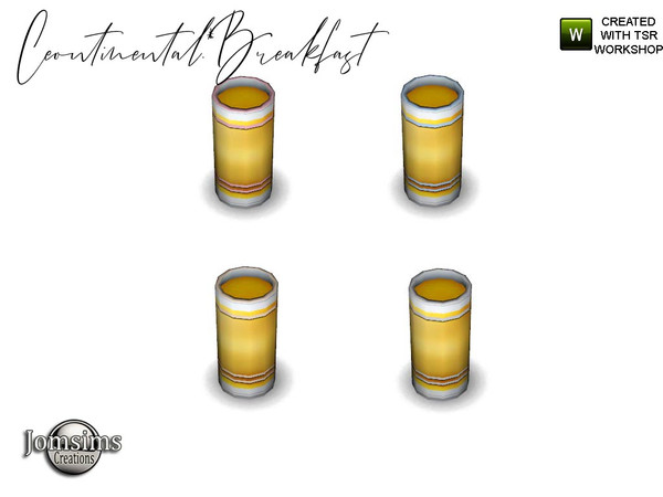 Sims 4 — Continental breakfast orange juice by jomsims — Continental breakfast orange juice
