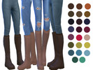 Sims 4 — Sims 4 Simple Boots by _xXSimsPlayerXx_ — Only base game needed. Swatches: 23 Ages: Elder/YA/A/Teen File Size: