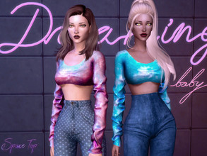Sims 4 — Genius Space Top by Genius6662 — - New Mesh - All Lods - 13 Swatches - Custom Thumbnail